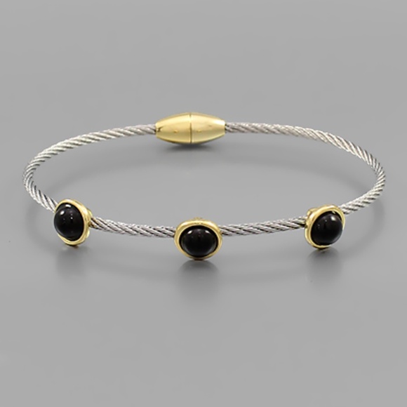 Pearl & Rope Bangle - Picture 2 of 2